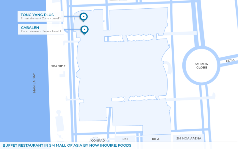 Map - Buffet in SM Mall of Asia